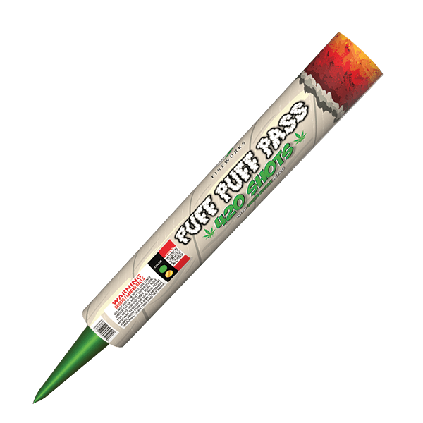Puff Puff Pass 420-Shot Barrage Roman Candle – Elevated Fireworks
