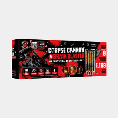 Corpse Cannon™ & Brain Blaster™ 146-Shots Barrage Candles
