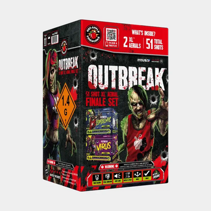 Outbreak™ 51 Disparos XL® Juego de fuegos artificiales aéreos®