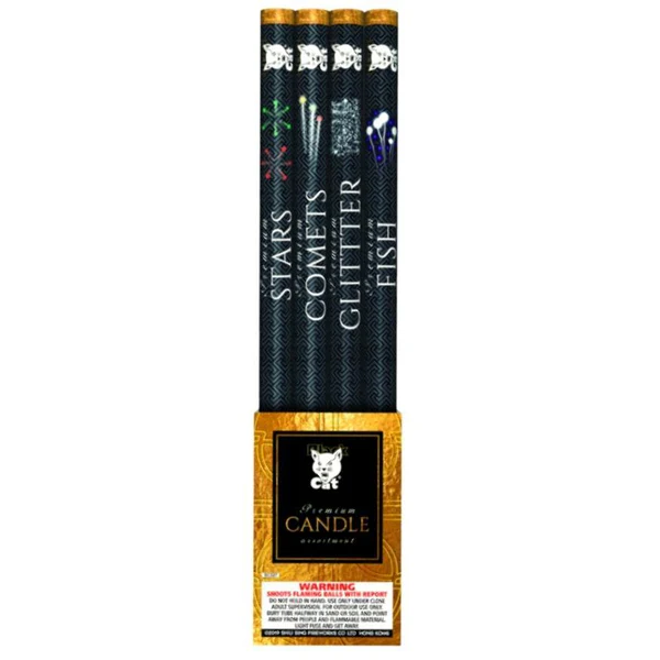 Surtido de Velas Premium de 5 Tiros (Paquete de 4)