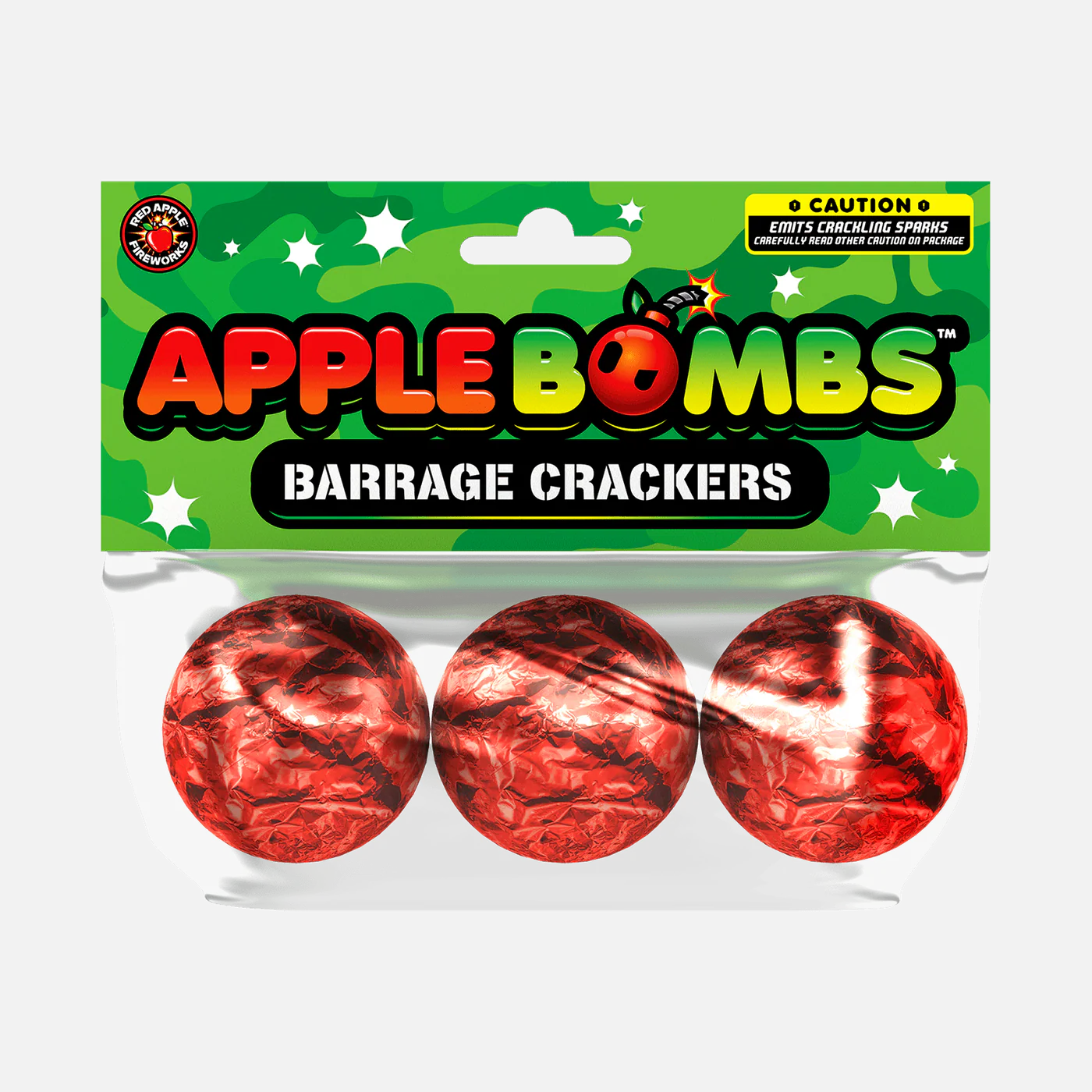 Apple Bombs Barrage Crackling Balls – Elevated Fireworks