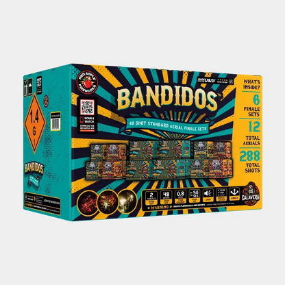 Calavera® Bandidos 48 disparos, sets de fuegos artificiales aéreos estándar para finales®