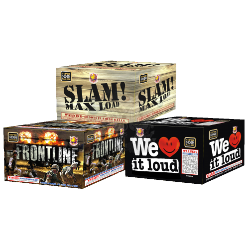 The War Box Assortment 15-Shot Large Aerial Cake | Case Pack™ 2/3