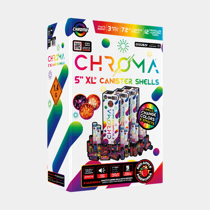 Color-Changing Chroma 24-Shot 5 in. XL Canister Shells