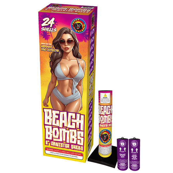 Beach Bombs 24-Shot 6 in. Canister Shells