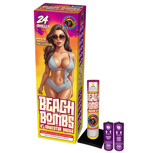 Beach Bombs 24-Shot 6 in. Canister Shells