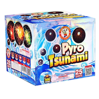 Pyro Tsunami Pastel XL de 25 disparos | Caja Pack™ 4/1