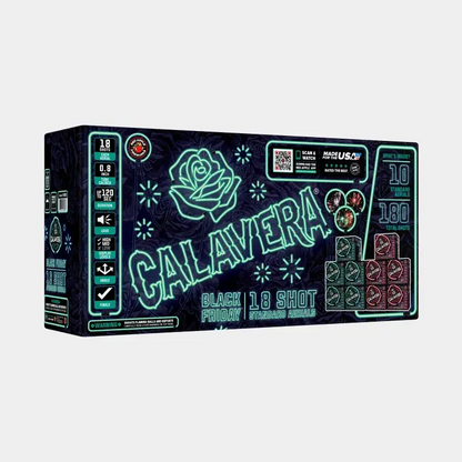 Black Friday Calavera® 18 Tiros Fuegos Artificiales Aéreos Estándar