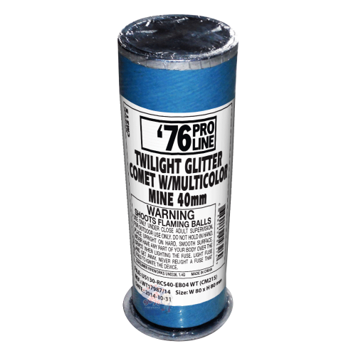 40mm Twilight Glitter Comet w/ Multicolor Mine Single Shot Pro-Line