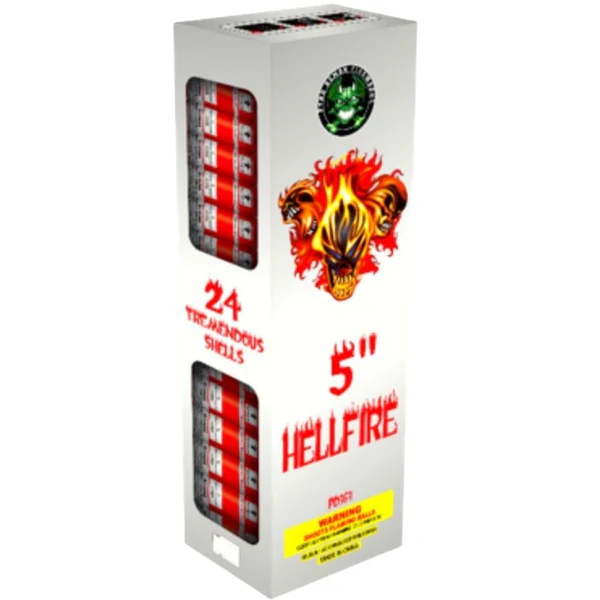 Pirotecnia HellFire de 24 disparos y 5 pulgadas