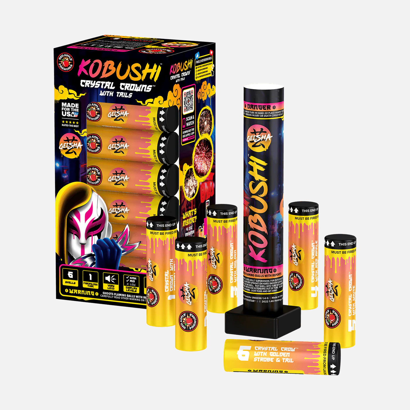Kobushi™ 6 Shot 6-Inch XXL™ Canister Shells – Elevated Fireworks