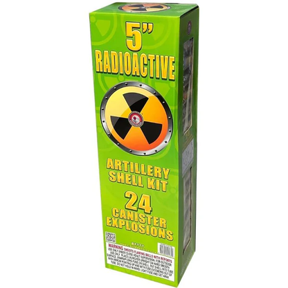 Carcasas cilíndricas radioactivas de 5 pulgadas y 24 disparos