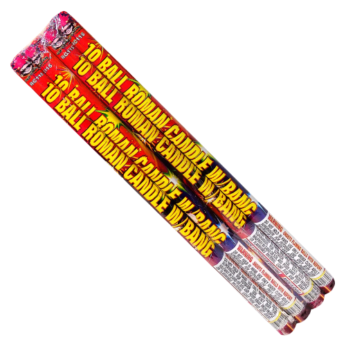 Roman Candle w/ Bang 10-Shot (4-Pack)