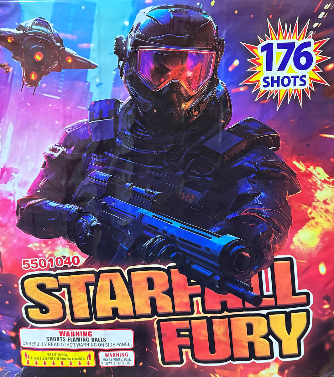 Pastel Aéreo Starfall Fury XL de 176 disparos