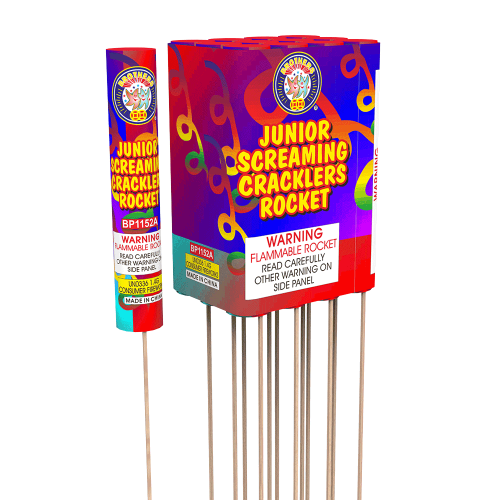 Cohetes de botella Junior Screaming Cracklers (12 unidades)