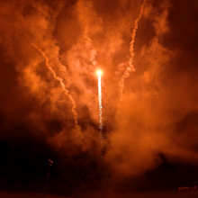 50mm Orange Comet w/Silver Tail (No Debris) iShot+Ematch Single Shot Pro-Line