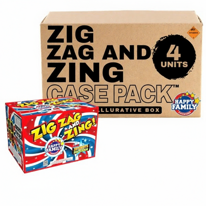 Zig Zag Zing! 20-Shot XL Aerial Cake | Case Pack™ 4/1