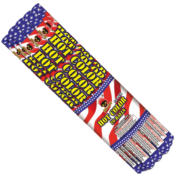 Hot Color 10-Shot Roman Candle (12-Pack)