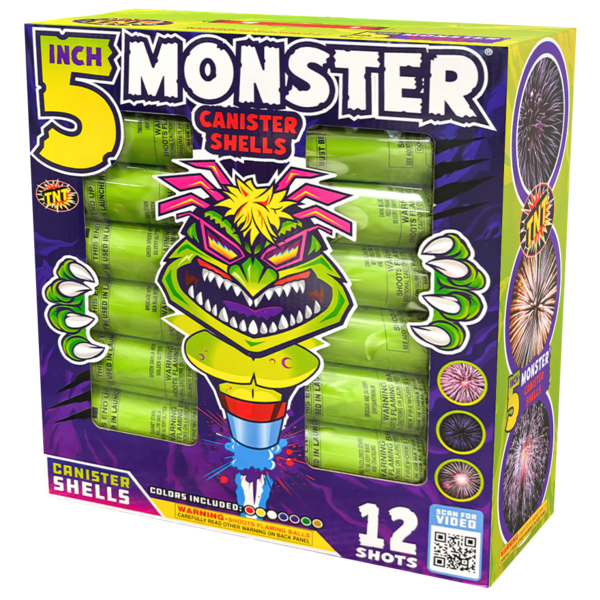 Monster 12-Shot 5 in. Canister Shells