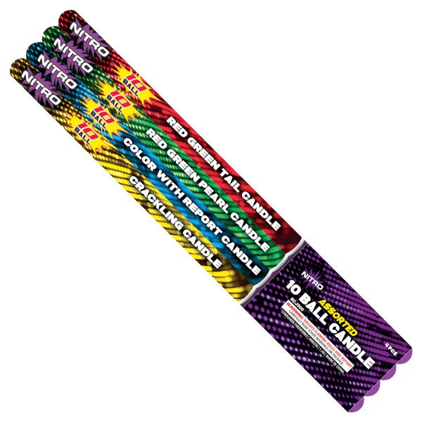 Nitro Assorted 10-Shot Roman Candle (4-Pack)