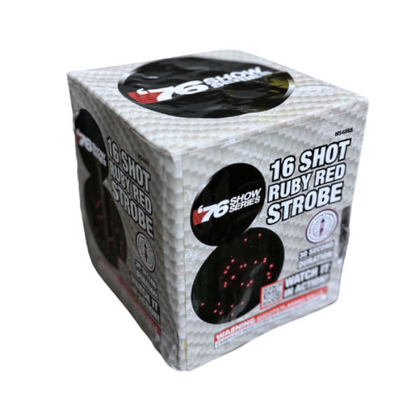 Ruby Red Strobe (30sec) 16-Shot Standard Aerial Cake