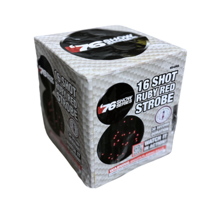 Ruby Red Strobe (30sec) 16-Shot Standard Aerial Cake