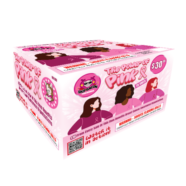 Power of Pink - Breast Cancer Awareness Firework 25-Shot Standard Aerial Cake