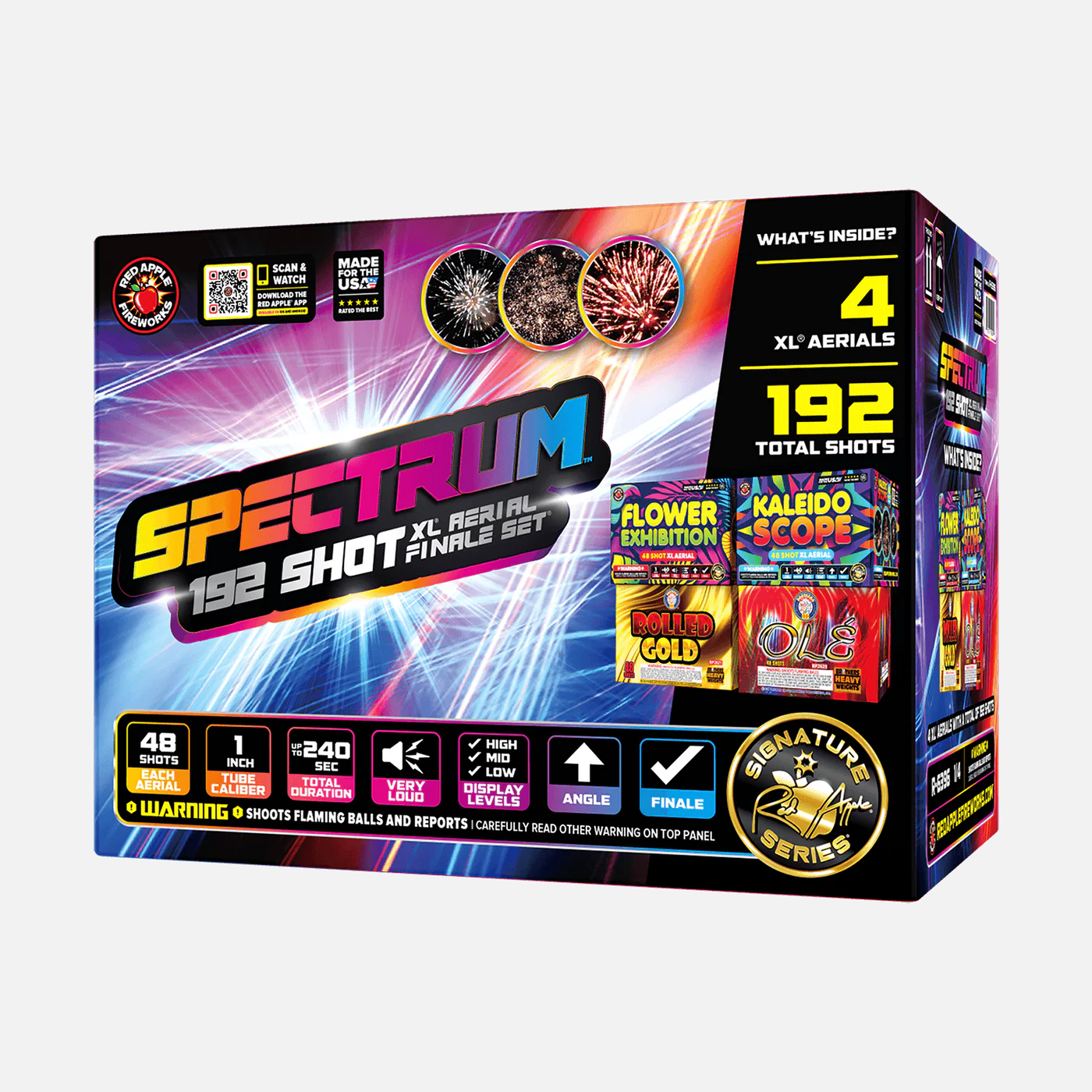 Spectrum™ 192 Shots XL® Aerial Finale Set® – Elevated Fireworks