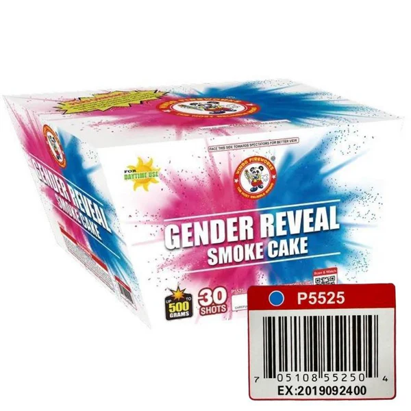 Gender Reveal Smoke 30-Shot XL Aerial Cake | Case Pack™ 2/2