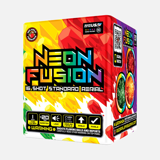 Neon Fusion® 16 disparos de efectos aéreos estándar