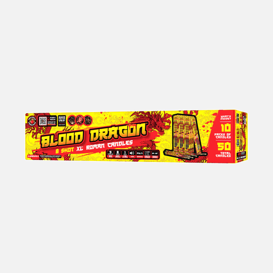 Velas Romanas Blood Dragon™ 8 Tiros XL®