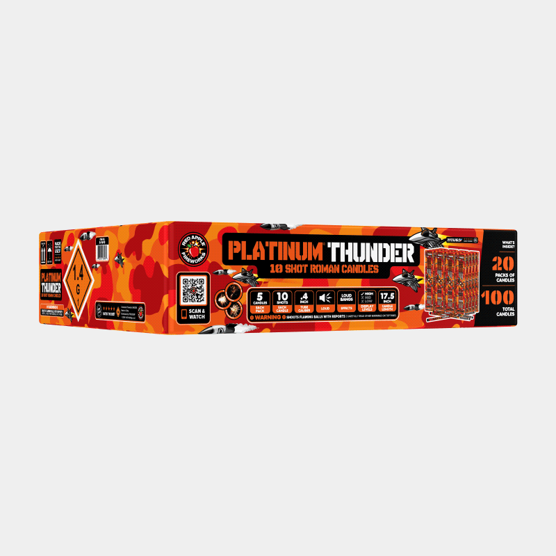 Platinum Thunder 10-Shot Roman Candles