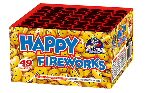 Happy Fireworks 49-Shot Standard Aerial Cake