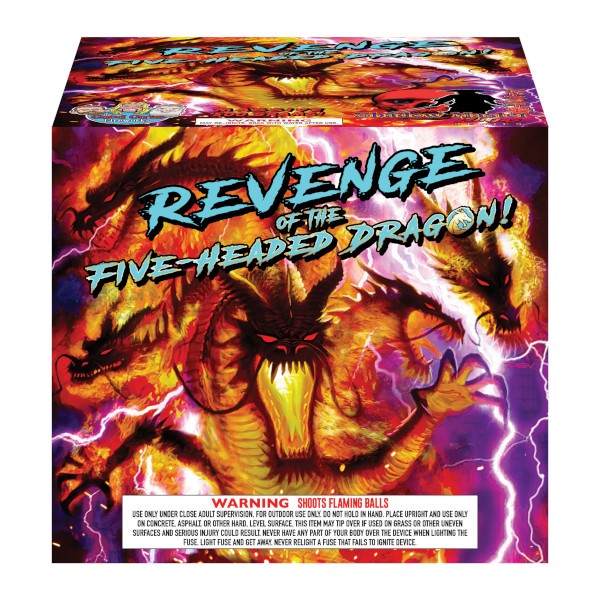 Revenge Of The Five Headed Dragon 19-Shot XL Aerial Cake