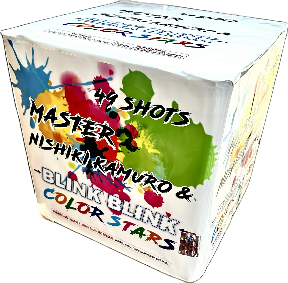 Maestro Nishiki Kumaro con Blink Blink Color Stars Tarta Aérea XXL de 49 Disparos