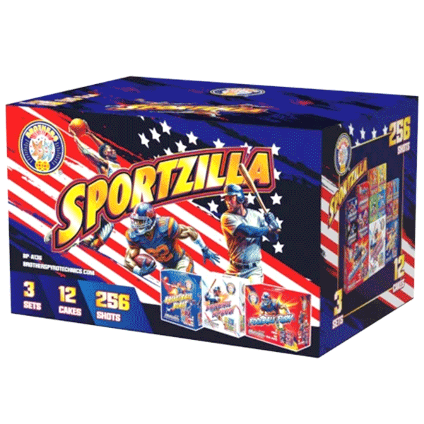 Sportzilla 254-Shot Aerial Assortment Set | Case 1/3/4