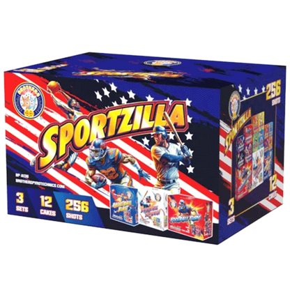 Sportzilla 254-Shot Aerial Assortment Set | Case 1/3/4