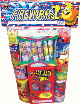 Surtido de fuegos artificiales en bolsa