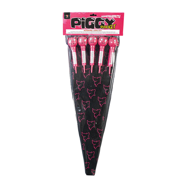 Cohete Piggy Rocket XL (paquete de 5)