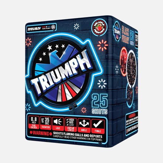 Black Friday Triumph® 25 disparos fuegos artificiales estándar