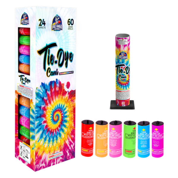 Tie-Dye 24-Shot 5 in. Canister Shells