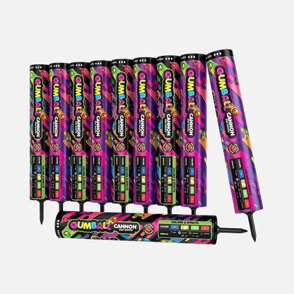 Gumball® Cannon™ 280 Disparos Baterías Romanas de Velas