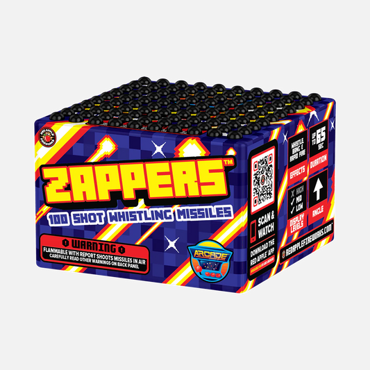 Zappers™ 100 disparos de barrera de misiles silbadores™