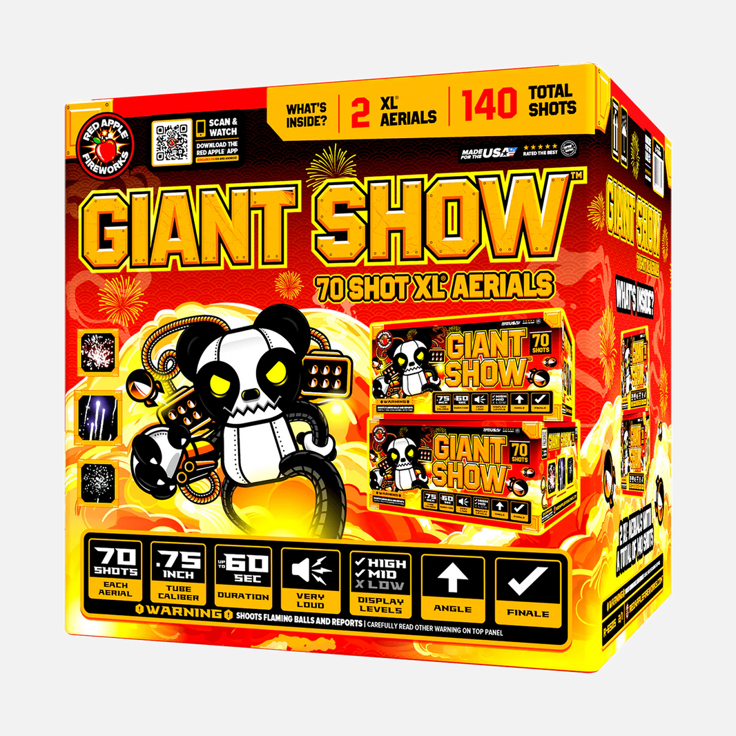 Pirotecnia aérea XL® de 70 disparos Giant Show