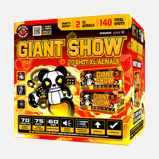 Pirotecnia aérea XL® de 70 disparos Giant Show