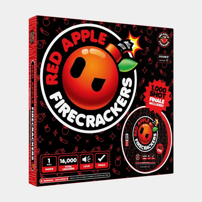 Petardos con ráfaga y final de 16.000 unidades Red Apple® Bombs con 1.000 disparos