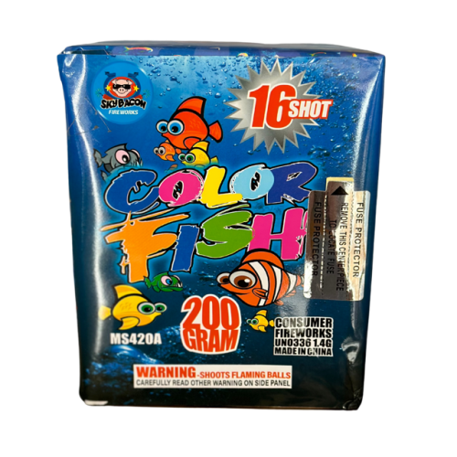 Color Fish 16-Shot Standard Aerial Cake