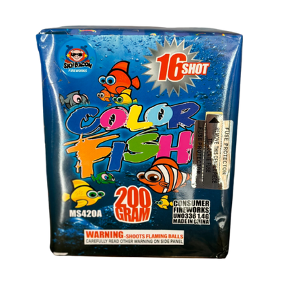 Color Fish 16-Shot Standard Aerial Cake