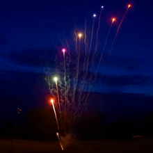 Z Shape Neon Comets 49-Shot Pro-Line Cake