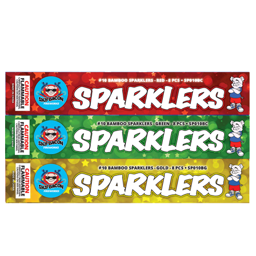 #10 Bamboo Sparklers Color (12-Pack, 96 Sparklers)